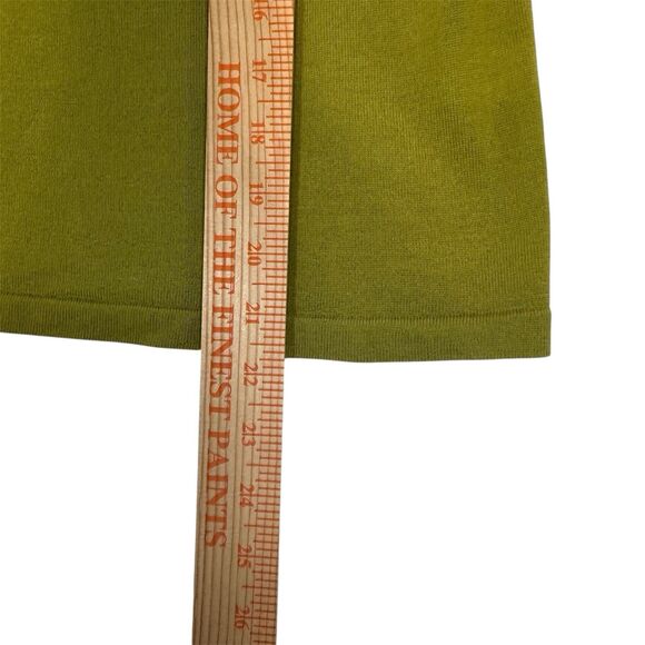 J.Jill Washable Merino Wool Sweater XS Petite Lime Green Classic Knitwear Luxe - Picture 10 of 11